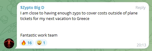 Paid With ZYPs from Holding Zypto Token